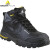 代尔塔(DELTAPLUS)301336耐酸碱耐高温耐寒安全鞋黑皮面黄装饰条39码1双装DKH