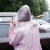 鸣固 一次性雨衣成人透明连体徒步男女便携户外雨披简易防护雨衣服颜色随机发 6件  一次性雨衣\PE