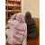 科顿杰斯NECOYEP2023原创美式毛巾绣印花麂皮绒卫衣设计感连帽上衣 紫色 XL