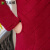 花岚娜（HUALANNA）中老年女加绒加厚妈妈装棉服短款纯色翻领开衫小棉袄50岁60保暖衣 大红色 XL 建议95-110斤