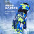 谋福（CNMF）成人冬季保暖滑雪手套 简约时尚涂鸦加绒加厚骑车手套 (女款粉色星星 )