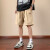B-22短裤夏季男士休闲运动冰丝五分裤男生宽松凉感沙滩夏天大码裤衩 黑色+浅灰 XL