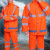 冰禹 反光雨衣雨裤套装加厚牛津布防暴雨水可定logo 荧光橙 3XL
