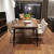 DIEV北美进口实木餐桌长方形大板桌意式简约工作台黑胡桃原木轻奢家具 1.6米