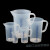 塑料量杯品级加厚PP带刻度烧杯厨房烘焙工具奶茶VITLAB 500ml蓝色刻线