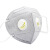 皖康防护 耳戴式kn95双呼吸阀口罩 1000只/箱 灰色 含活性炭 