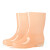 高筒雨靴女式时尚加绒棉套防滑耐磨防水PVC水鞋成人透明雨鞋B 糖果粉 36