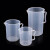 冰禹 实验室塑料刻度杯 塑料烧杯 实验室器皿 塑料量杯 500mL bf-174