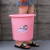 庄太太 22L粉色36*34cm 加厚洗衣塑料水桶手提装水大红色塑料桶盆桶