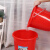 安大侠【22L带盖款】塑料手提水桶红色圆形储水桶大小水桶带盖子耐摔