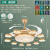 溪普吊扇灯家用一体吊灯2024年新款隐形客厅风扇灯轻奢餐厅卧室电扇灯 10头 隐形扇 52英寸 遥控款