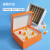 樵牧人 纸质冻存盒冻存管盒 样本低温储存盒 细胞冻存盒试管盒 81格连盖橙色（1.8/2ml） 
