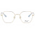 帕莎（Prsr）全框光学镜近视眼镜架男女通用款复古金属镜架 PJ66306 -110金色