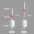 洛港 2只 白色 可伸缩款 推荐 杯刷 洗杯子神器刷水杯清洁长柄洗奶瓶刷无死角去茶渍海绵小刷子