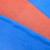 共泰 篷布 防水防雨加厚油布 户外防尘遮阳遮雨装修雨棚塑料篷布苫布 160克PE材质 蓝桔色 8*12m 1张