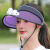 畅桑风扇帽成人帽子女USB充电宽檐户外遮阳时尚可调节夏天空顶时尚帽 米色 可调节