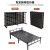 赛森折叠铁艺床家用铁床现代简约钢丝铁架床1.5米双人床硬床1米单人床 加粗加厚黑色铁床150宽
