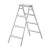 幕山络多功能折叠梯凳铝合金加厚便携梯凳银色2步梯50cm高工厂仓库 白色4步梯96cm高