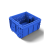 罗格朗86型通用暗装底盒三色贯通式可拼接暗装地线盒布线盒30只装 蓝色底盒30只