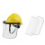 希万辉 安全帽头盔式烧电焊全脸轻便A 黄色安全帽+支架+3张面屏