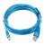 USBmini+T型梯形迷你口触摸屏PLC下载线USBMINI编程电缆 蓝色镀金接口高性能屏蔽磁环 2m