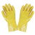 手套工作劳保耐磨防油胶皮防滑防水耐油全胶帆布浸胶汽修丁腈防护 黄色浸塑手套1双 均码
