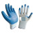 手套劳保浸胶耐磨工作防水防滑塑橡胶工业带胶加厚 美罗迪818（白纱蓝胶）丁2 L