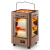 室内取暖器小型烤火炉电烤炉电热扇办公室暖脚小太阳四方形烘 (升级款)大款金色+灯管3根
