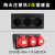 竹江 塑机三位5孔工业插头插座盒干燥机烘箱三相五线电源塑料盒 盒子+2个16A和1个32A插头插座 (3位)