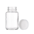 玻璃广口试剂瓶 透明大口螺口瓶 钠钙玻璃大口瓶 棕色溶剂瓶 白盖 透明 60ml 含黑色PTFE盖
