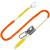 金达风电安全带工作定位绳自锁器户外电力施工高空限位保险安全绳 绳长2米