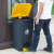 大垃圾桶商用大容量厨房餐饮脚踏式带盖办公室内脚踩大号户外 20L脚踏桶灰桶黄盖 加强型