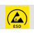 械仪器设备ESD静电防护标识牌警示标志 安全警告标签贴纸 静电防护-英文款 2x2cm