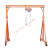 小型吊机架手推龙门吊移动小型门吊行走工地吊机定制1/2/3电葫芦 1吨3.5米X3.5米