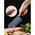 喜普居家家厨房刀具套装组合不锈钢刀厨师刀家用切片菜刀不锈钢五件套 黑色 60°以上18cm12cm