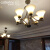 凯撒琳美式吊灯全铜灯简约创意客厅灯卧室灯大气个性灯圆柱玻璃灯具 CM-70303