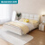 双虎（SUNHOO）双人床 现代床简约床小户型主卧1.8米床婚床软包奶油风软床0073