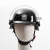 防暴头盔钢盔M88头盔德式带面罩头盔安全帽保安防护头盔 加厚款磨砂黑带面罩德式盔