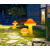 定制发光蘑菇灯太阳能户外灯防水公园装饰别墅草坪灯仿真造 C款市电-暖光
