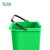 森瑟16升二分类脚踏式垃圾桶带盖双桶小号室内物业办公室户外酒店学校绿红色(可回收物+有害)