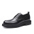 Walker Shop商务休闲皮鞋男优质头层牛皮新款正装英伦软底增高款可选 黑色 40