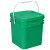 加厚塑料桶正方形5/10/25L公斤升带盖可坐凳钓鱼桶酱料包装桶 正方形桶-3.5L-白色
