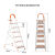 梯子折叠梯铝合金人字梯室内多功能楼梯爬梯加厚不锈钢扶梯子 橘色升级铝合金六步梯(带防