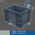 EU箱过滤箱物流箱塑料箱长方形周转箱欧标汽配箱工具箱收纳箱 6428号600*400*280 灰色