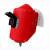 电焊面罩红钢纸焊帽子焊工防护安全头戴式焊接氩弧焊防火星防高温 红帽可视窗翻盖自带2片镜片+送2