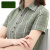 辞柠棉麻格子衬衫女2021年中年上衣ma妈女士衬衣复古港风修身春 长袖果绿色 XL 建议80-100斤