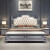 佰世厅美式实木床1.8米双人床主卧大床简欧式现代软包婚床HX816# 1.8床