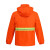 仝帛 分体环卫安全反光警示雨衣雨裤套装 铁路工程局分体式防水工作雨披 橙红色 M 