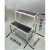普力捷（PULIJIE）工业不锈钢台阶凳加高2层脚踏凳登高仓库凳 黑2层加宽加高45*60*60厘米