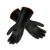 谋福CNMF 工业耐酸碱手套 防滑防腐蚀化工防护手套 加厚手套(黑色耐酸碱款 45cm） 9898